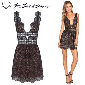 For Love and Lemons Mon Cheri Black Lace Dress